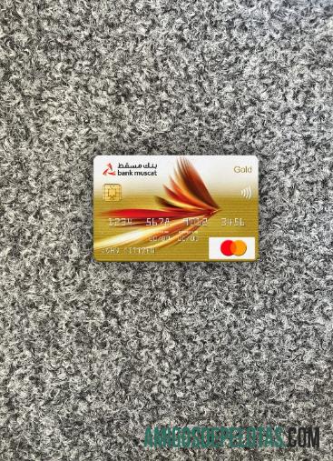 Oman Bank Muscat Bank Mastercard Gold Photolook Frente exemplo